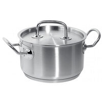 Oala cu capac, capacitate 3,5 Lit, 20 cm diametru x11,5 cm inaltime, Hendi Kitchen Line, din inox de cea mai buna calitate 18/10, grosime 0.7 mm, potrivita si pentru uz profesional