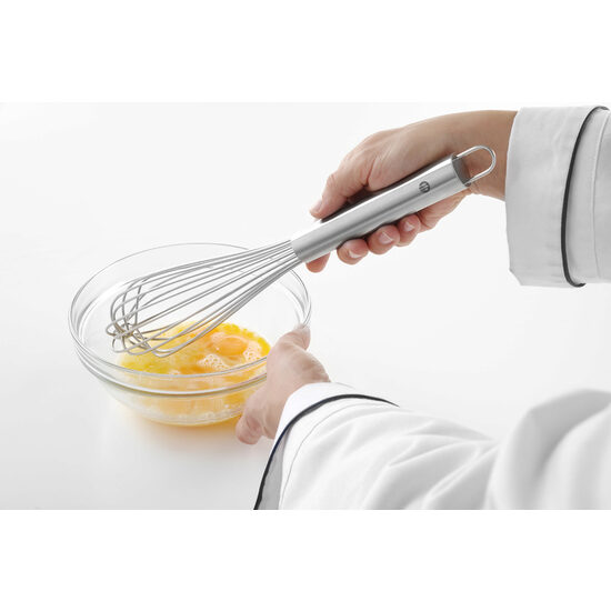 Tel bucatarie din inox, Hendi, cu 8 fire groase, lungime 30 cm, cu carlig agatat