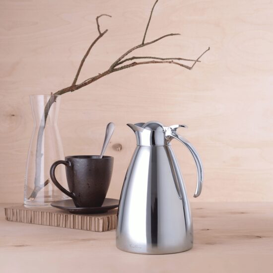 Cana termos eleganta, 1lt, Hendi, pereti dubli din inox, capacitate izolare mare, 136x188 mm