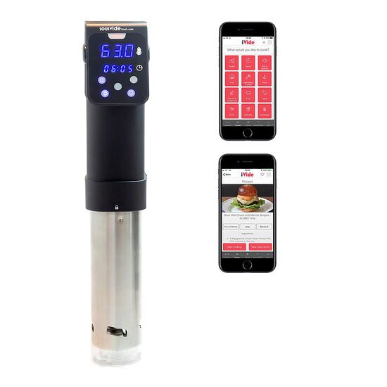 HENDI IVide Sous-Vide Stick - 2200W, WiFi Steuerung, 5-99°C, Für Bis Zu 80 Liter