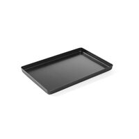 Tava prezentare neagra, aluminiu, HENDI, 300x200x(H)20mm