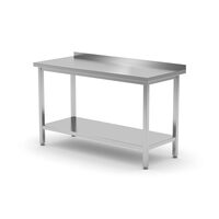 VANDUT-Second Hand - Masa de lucru profesionala, Hendi din inox AISI 430, pentru perete, cu polita, 1000x600(H)850 mm