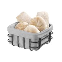 Cos servire paine cu punga textila, Hendi, 190x190x(H)100 mm