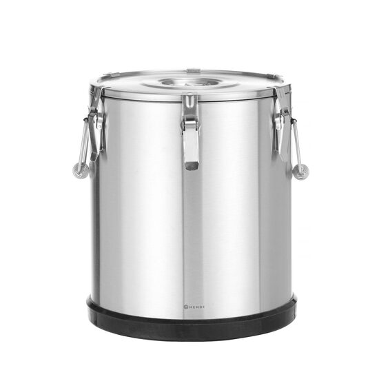 Container pentru transport alimentar, izolat din inox, Kitchen Line, 36L, ø380x(H)455mm