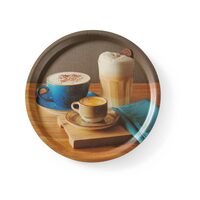 Tava de servire anti-alunecare,rotunda, cu imprimeu, HENDI,  ø380x(H)15mm