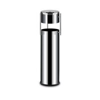 VANDUT-Second Hand - Cos de gunoi profesional cu scrumiera detasabila Inox finisaj lucios 15 litri Hendi 200x(H)760 mm