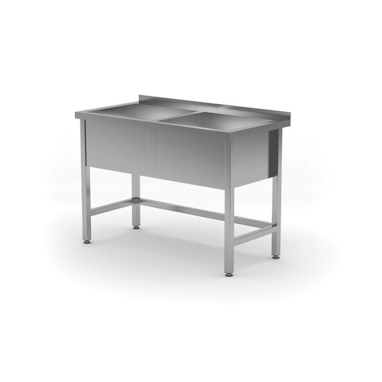 Spalator dublu - sudat, adancime: 600 mm, bazin: 300 mm., HENDI, Profi Line, 1200x600x(H)850mm