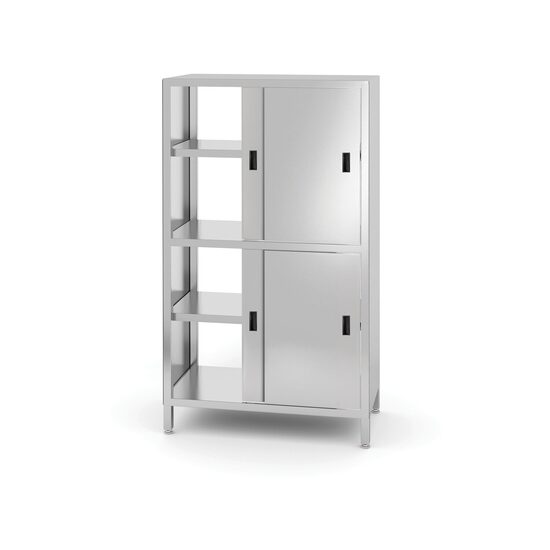 Dulap traversant cu despărțitor și ușă glisantă - înșurubat, HENDI, Kitchen Line, 800x500x(H)1800mm