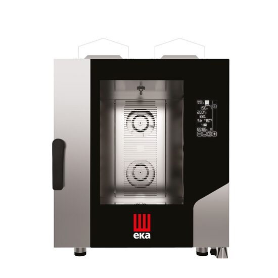 Cuptor pe gaz cu convectie cu abur Millennial Black Mask Gastro, 7× GN 1/1 - controlat electronic, gaz, Tecnoeka, 230V/500W, 13500kW, 730x849x(H)951mm
