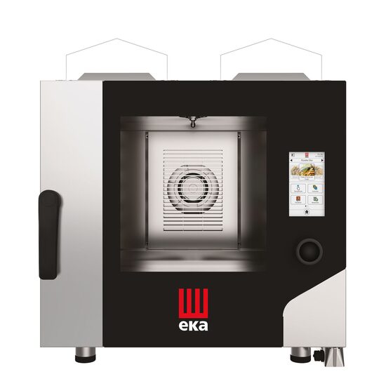 Cuptor pe gaz cu convectie cu abur Millennial Touch Screen Gastro, Tavi GN 1/1 Tecnoeka, 230V/300W, 9300kW, 730x850x(H)800mm