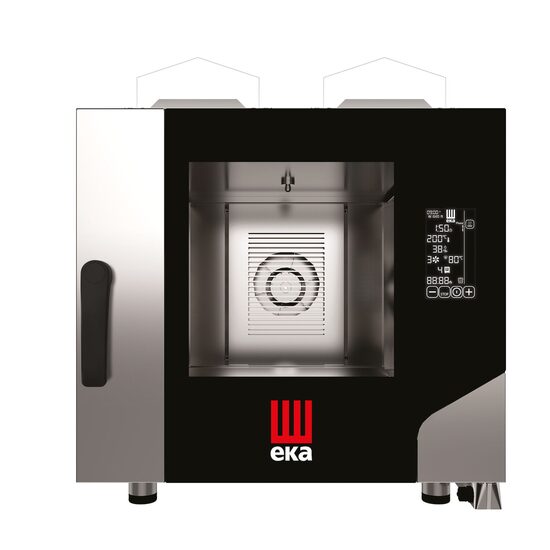 Cuptor pe gaz cu convectie cu abur Millennial Black Mask Gastro, 5× GN 1/1, Tecnoeka, 230V/300W, 9300kW, 730x849x(H)801mm