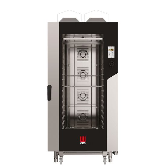 Cuptor pe gaz cu convectie cu abur Millennial Touch Screen Bakery, Tecnoeka, 16 tavi 600x400mm 230V/1450W, 30kW, 930x1160x(H)2060mm