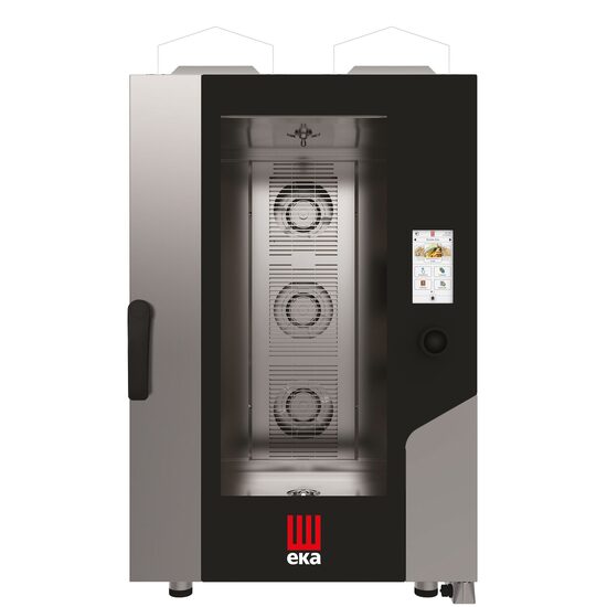 Cuptor pe gaz cu convectie cu abur Millennial Touch Screen Gastro, 11× GN 1/1, Tecnoeka, 230V/700W, 17500kW, 730x850x(H)1230mm