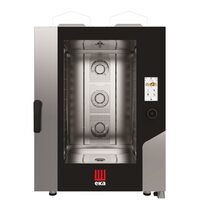 Cuptor pe gaz cu convectie cu abur Millennial Touch Screen Bakery, 10 tăvi 600x400 mm , Tecnoeka, 230V/700W, 18kW, 850x1035x(H)1230mm
