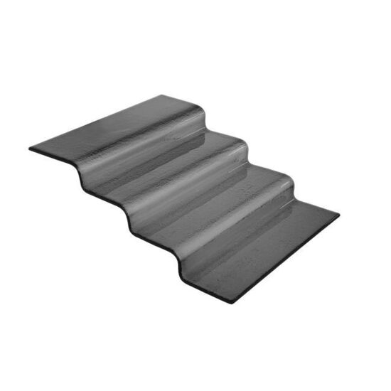 Scara tip bufet din sticla neagra Vetro, in patru trepte, Fine Dine  400x350x(H)125mm