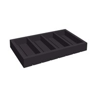 Organizator de tacâmuri din lemn Madeira Black 530x325x65 mm Fine Dine 