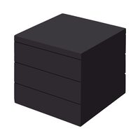 Bază de bufet Madeira Black, 175x175x(H)165 mm Fine Dine 