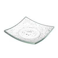 Farfurie patrata din sticla transparenta Vetro fingerfood, Fine Dine 80x80mm