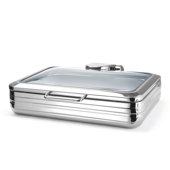  Chafing Dish cu capac de sticla Delux GN 1/1 , Fine Dine 
