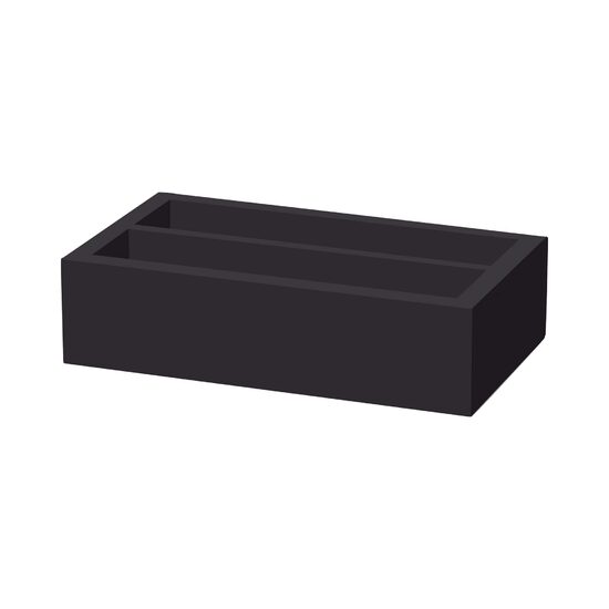 Cutie de tacamuri Madeira Black din doua sectiuni 275x165x60 mm Fine Dine 