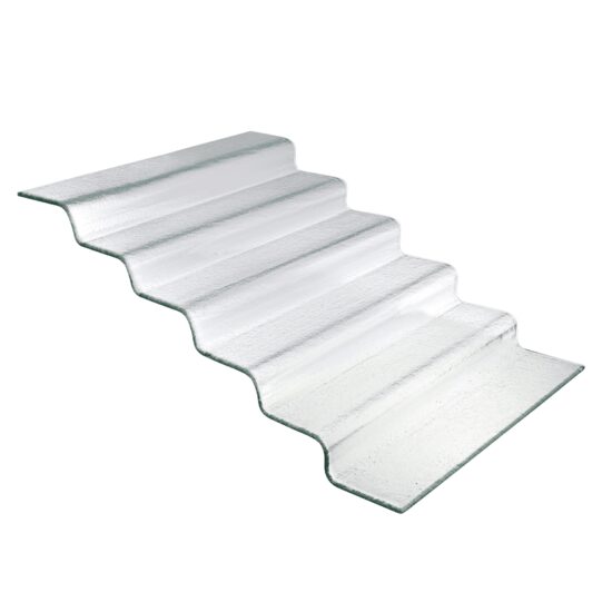 Scara bufet din sticla transparenta Vetro in sase trepte, 600x455x(H)240mm