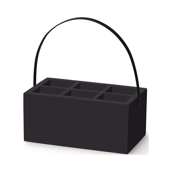 Cutie Madeira neagră pentru accesorii de masă cu mâner 280x180x120 mm Fine Dine 