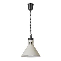 Lampa de caldura conica, HENDI, alba,  diamaetru 275x(H)250mm, 230V/250W