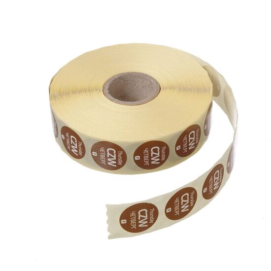 Stickere zilnice pt siguranta alimentelor - reutilizabile, HENDI, Joi, 1000 buc. rola, 1000 buc., 25x25mm RO - BG - EN