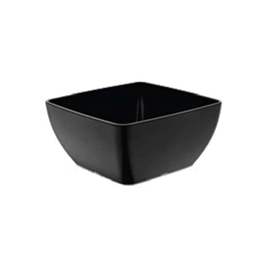Bol pătrat din melamină, negru, 250x250x(h)120mm Fine Dine 