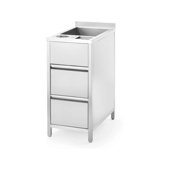 Modul auxiliar Boston Caddy pentru spălare și depozitare, cu bazin de gheață, 400×650×(H)900 mm Barmatic 