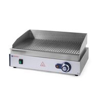  Gratar electric HENDI Profi Line  suprafata integrala striata, 550x380x(H)240 mm, inox, potrivit si pentru uz profesional