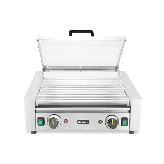 Grill rola Hendi cu capac, 11 role, 220-240V/980W, 566x527x(H)259mm