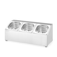 Suport pentru recipiente Gastronorm, HENDI, 3 compartimente, 512x245x(H)215mm