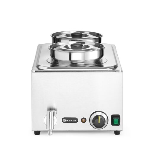 Bain-marie HENDI Ranger + 2x recipiente de 4L cu capac, 8L, 220-240V/1000W, 604x332x(H)315mm