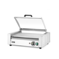 Grătar rulant pentru cârnați, 1 zonă cu capac economizor de energie, HENDI, 9 role, 230V/790W, 566x450x(H)259mm
