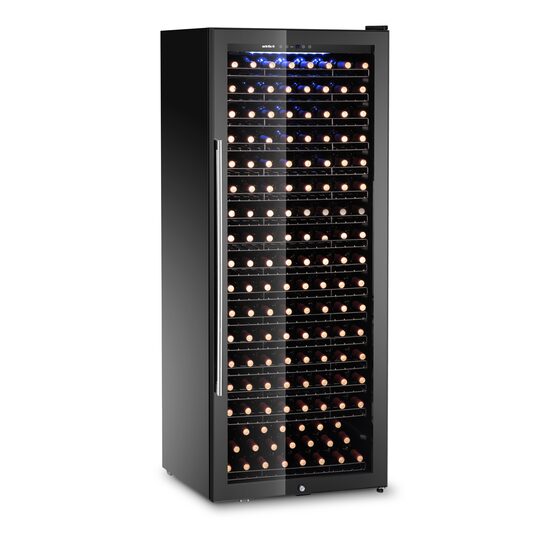 Racitor de vin, 1 zona, 224 sticle, Arktic, 558L, Negru, 690x700x(H)1833mm