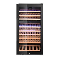 Răcitor de vinuri, 2 zone, 91 sticle, Arktic, 230L, Negru, 569x595x(Î)1215mm