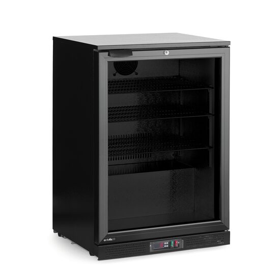 Vitrina frigorifica de bar cu o singura usa, Arktic, 105L, Neagra, 220-240V/120W, 600x530x(H)870mm