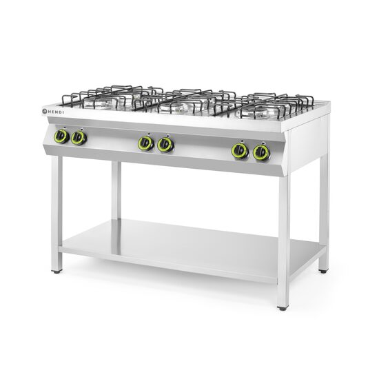 Aparat gatit cu 6 arzatoare cu suport deschis HENDI SMART, gaz, 1200x700x(H)900mm