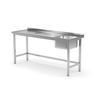 Masa cu chiuveta pe dreapta si gaura de deseuri;1000x600x850 mm