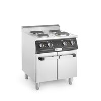 Masina de gatit electrica cu patru ochiuri, inox 304, 8,6kw,400V, 700x700x(H)850+90 mm