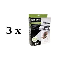 3 x Set 100 pungi vacuum gofrate 200x300 mm, Hendi, 2 straturi, 75 microni grosime, filtru UV