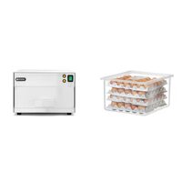 Pachet Sterilizator profesional cu UV, Hendi, 78 W, ideal pt oua, capacitate 30 oua, timp sterilizare 150 sec, corp inox plus OVOBOX 120 HENDI - recipient oua GN2/3 + 8 tavi pentru oua, 18L, 355x325x(H)200mm