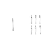 Pachet Set 6 cuțite masă inox + Set 6 furculițe inox