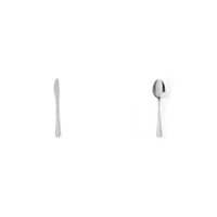 Pachet Set 6 cuțite masă inox + Set 6 linguri supă inox