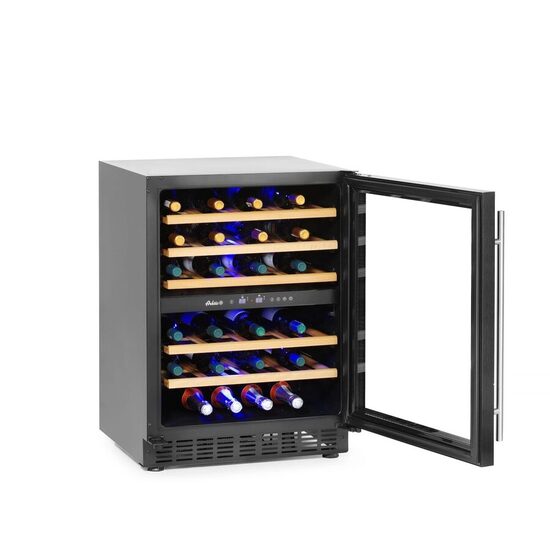 Dulap frigorific pentru vin cu reglare temperatura in 2 zone, 46 sticle,Hendi  133 litri, 220-240V/90W, 595x588x(H)820 mm - Copy