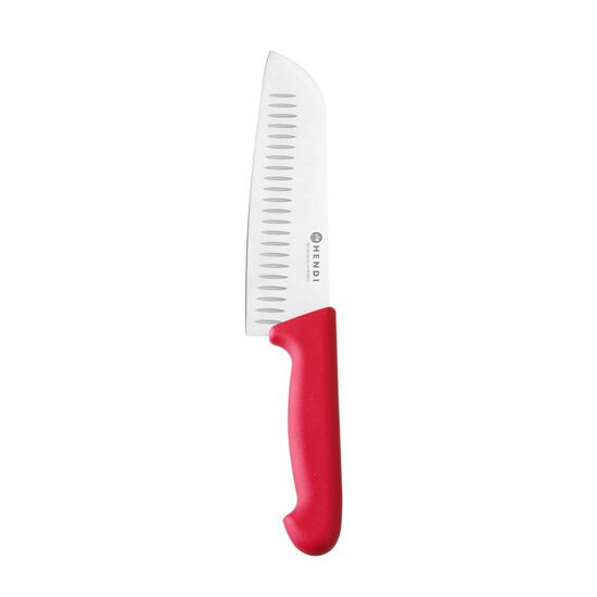 Cutit de tip Santoku 180 mm, HACCP Rosu, Hendi