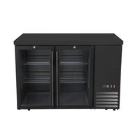 Masă frigorifică de bar cu uși din sticlă, Arktic, 4 rafturi, 283L, Negru, 230V/185W, 1217x631x(H)865mm