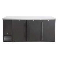Masă frigorifică de bar cu uși pline, Arktic, 6 rafturi, 493L, Negru, 230V/185W, 1826x631x(H)865mm