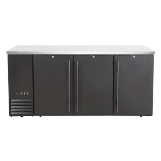 Masă frigorifică de bar cu uși pline, Arktic, 6 rafturi, 493L, Negru, 230V/185W, 1826x631x(H)865mm